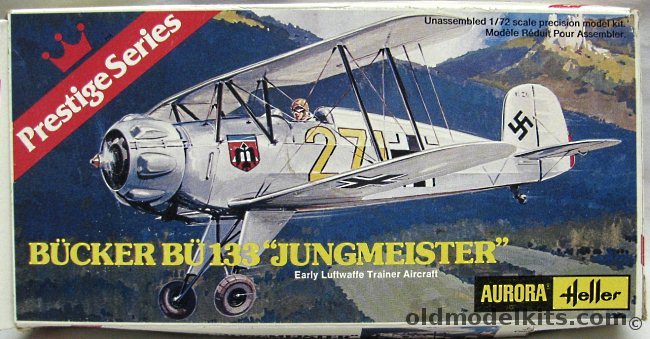 Aurora-Heller 1/72 Bucker Bu-133 Jungmeister - Swiss Civil or Luftwaffe Trainer, 6612 plastic model kit